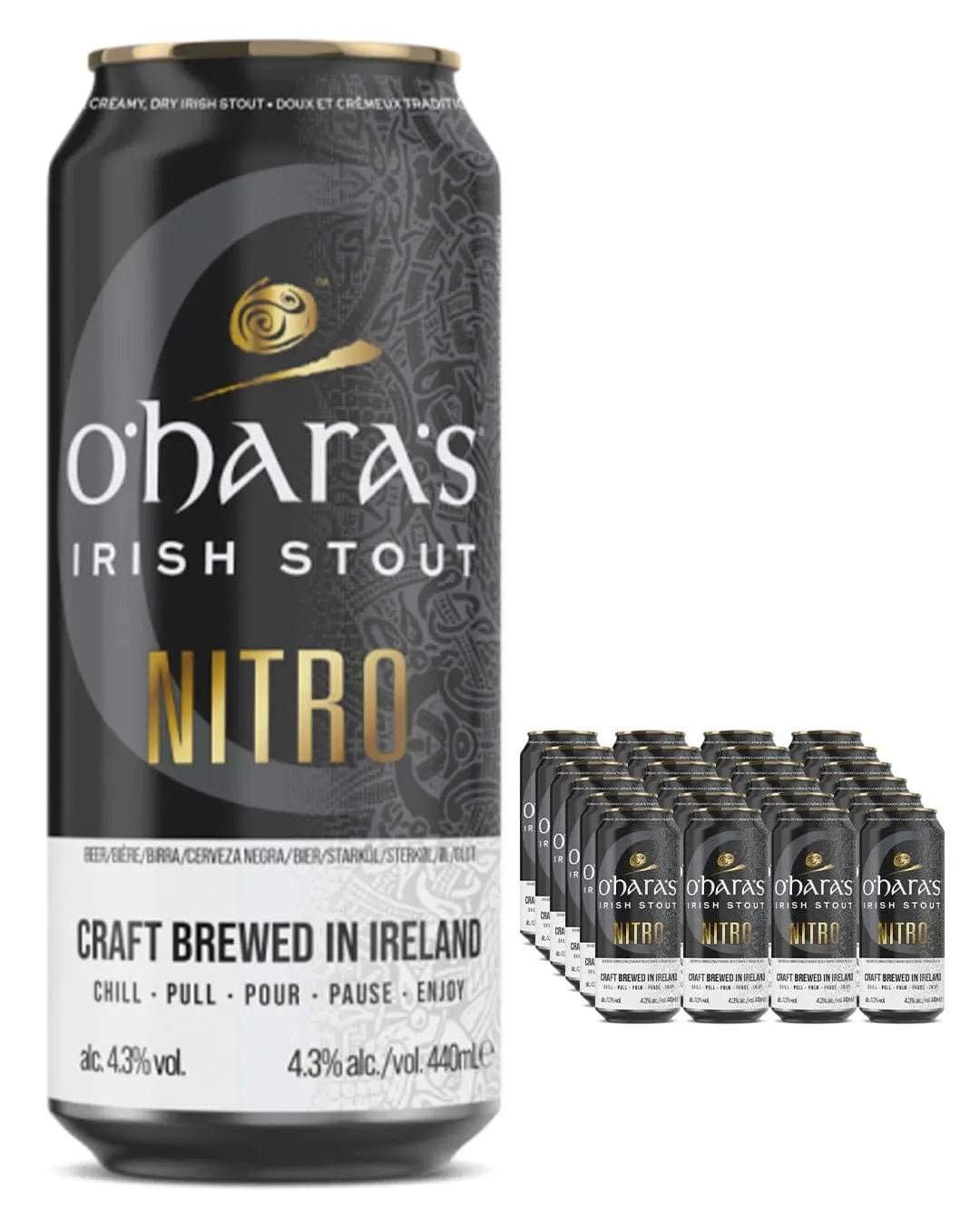 Wholesale O'Hara's Irish Nitro Stout Beer Multipack 24 x 440 ml