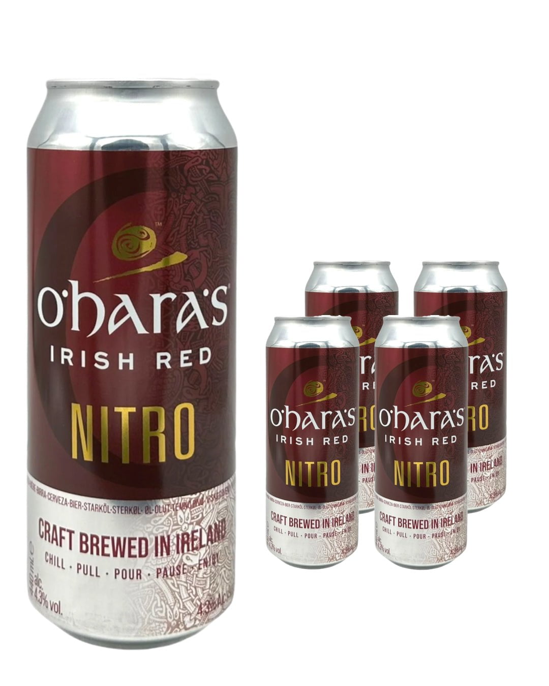 O'Hara's Irish Red Nitro Stout Pack, 4 x 440 ml