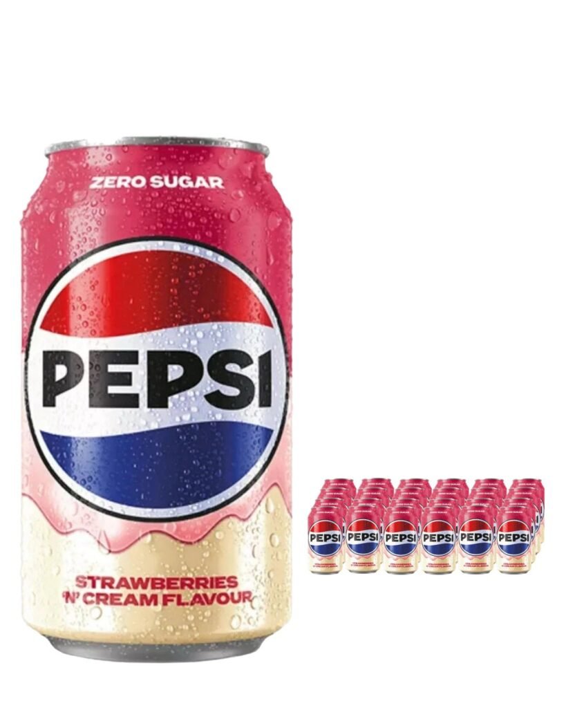 Wholesale Pepsi Strwberry 'N' Cream Soda Can Multipack 24 x 330 ml