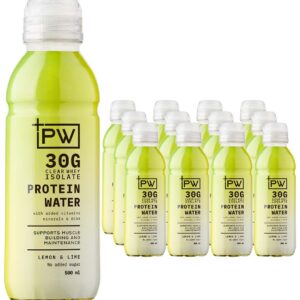 +PW Lemon & Lime Protein Water, 12 x 500 ml