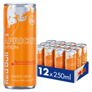 Red Bull The Apricot Edition - Apricot and Strawberry Energy Drink Price Marked Multipack, 12 x 250 ml