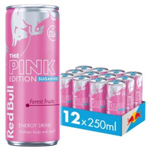 Red Bull The Pink Edition - Forest Fruits Sugar Free Energy Drink Price Marked Multipack, 12 x 250 ml