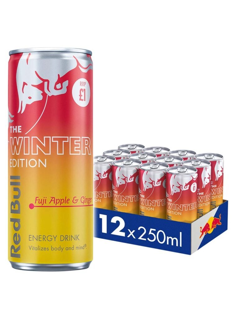Wholesale Red Bull The Winter Edition - Fuji Apple & Ginger Energy Drink Price Marked Multipack 12 x 250 ml