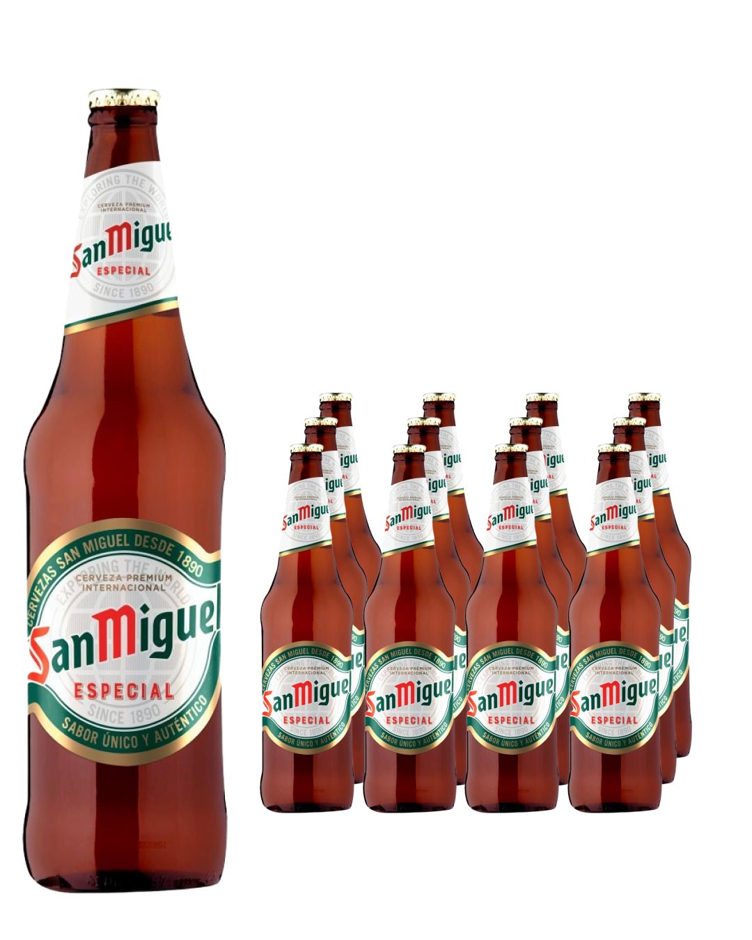 San Miguel Premium Lager Beer Bottle Multipack, 12 x 620 ml
