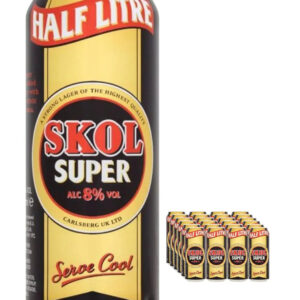 Skol Super Lager Beer, 24 x 500 ml