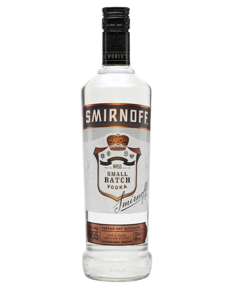 Wholesale Smirnoff No. 55 Small Batch Black Copper Pot Distilled Vodka 70 cl