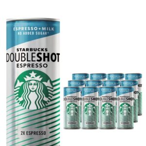 Starbucks Doubleshot Espresso No Added Sugar Iced Coffee Can Multipack, 12 x 200 ml
