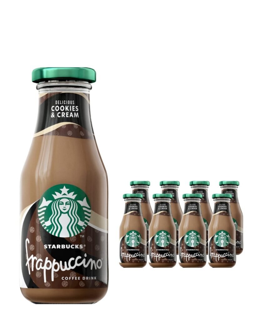 Wholesale Starbucks Frappuccino Cookies & Cream Flavoured Milk Glass Bottle Iced Coffee Multipack 8 x 250 ml