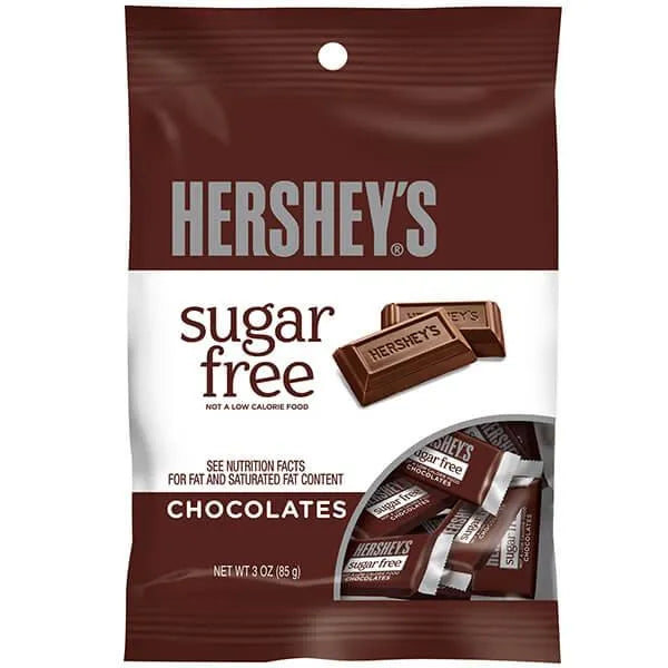 Sugar Free Hershey's Milk Chocolate Miniature Candy Bars Peg Bags: 12-Piece Case - Image 2
