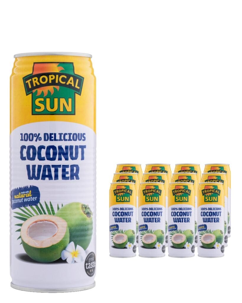 Wholesale Tropical Sun Coconut Water Drink Can Multipack 12 x 520 ml