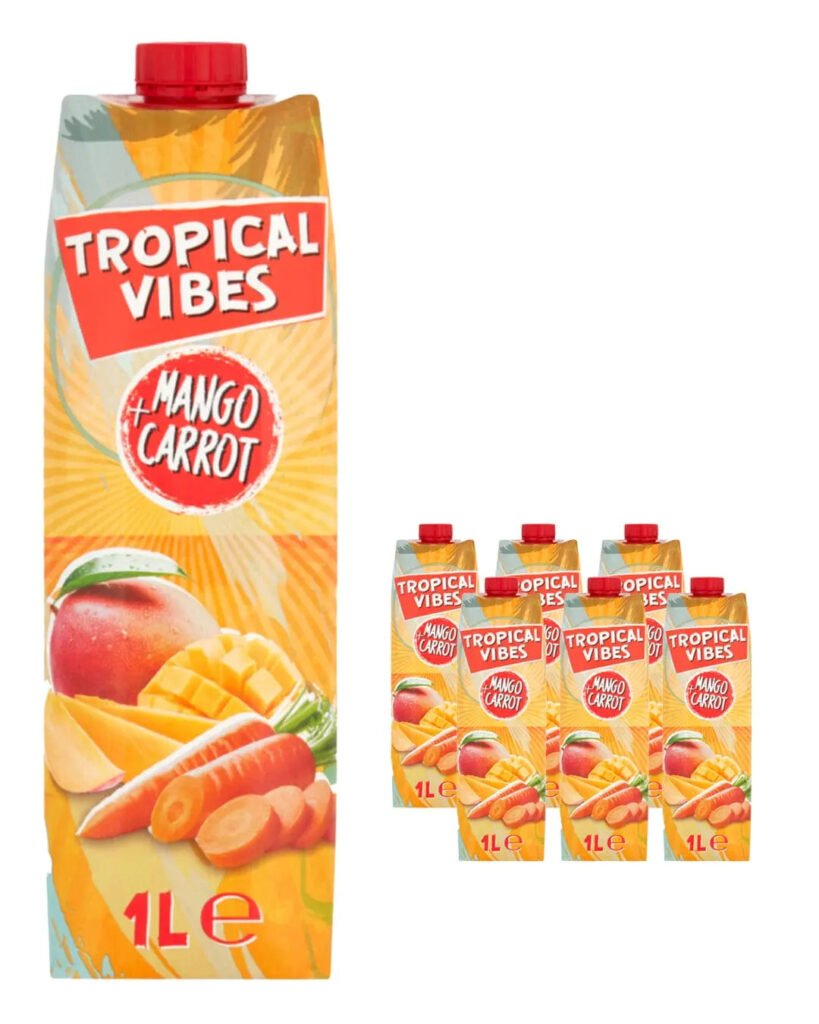 Wholesale Tropical Vibes Mango Carrot Multipack 6 x 1 L