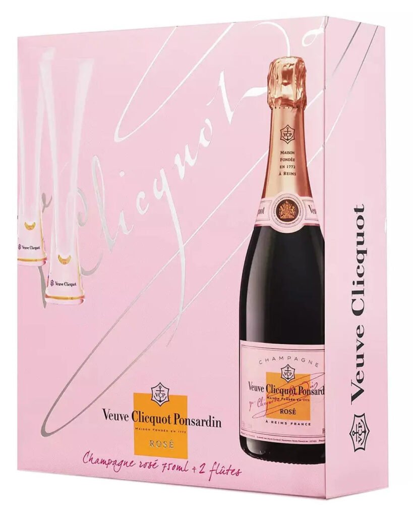 Wholesale Veuve Clicquot Rosé Flute Pack Champagne 75 cl
