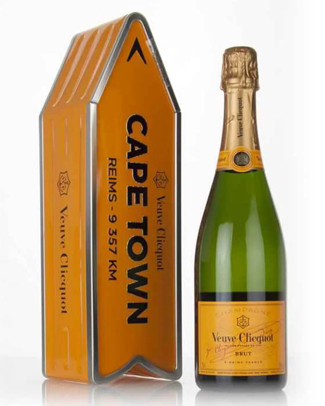 Veuve Clicquot Yellow Label Arrow Sign Gift Box, 75 cl