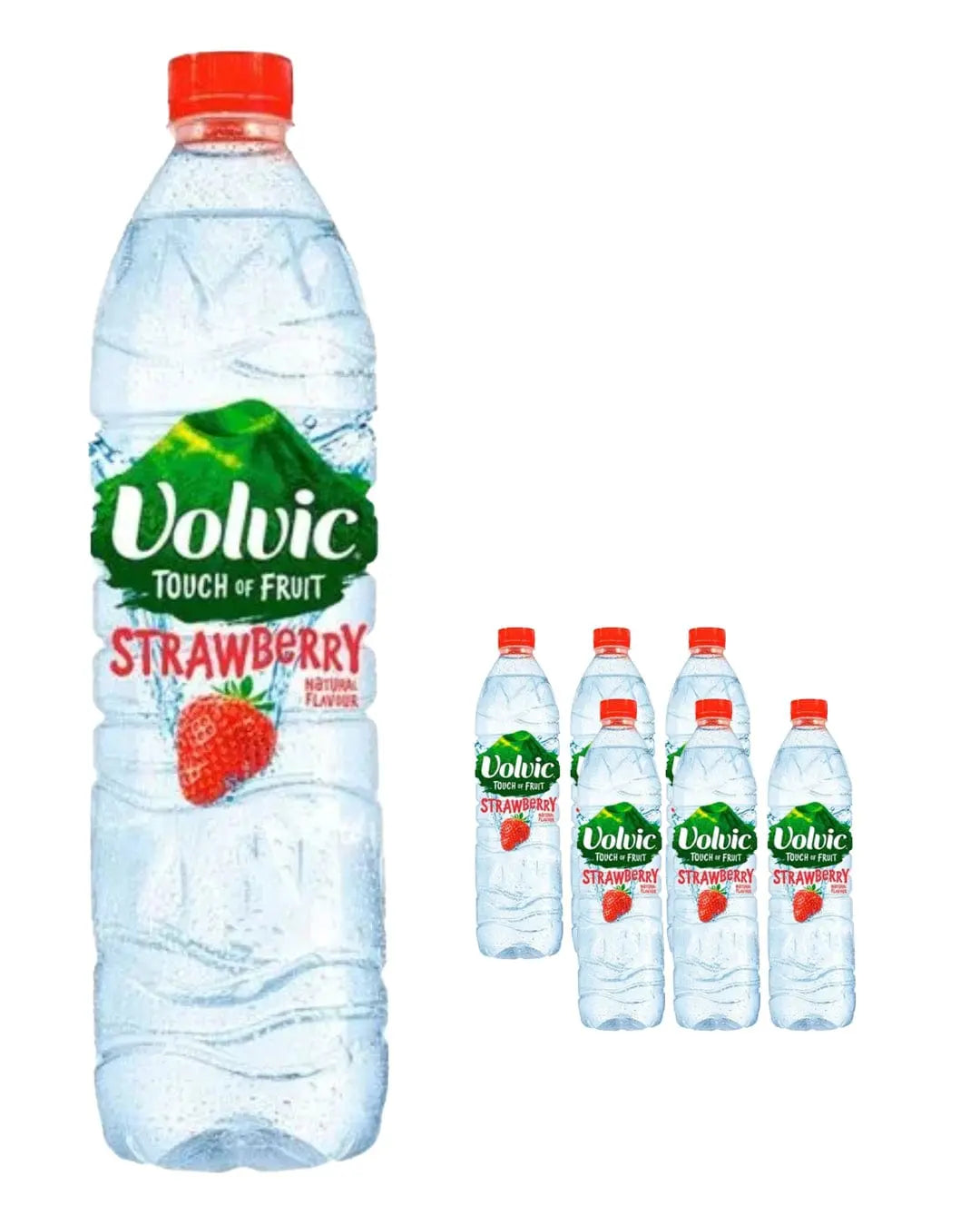 Volvic Touch of Fruit Strawberry Multipack, 6 x 1.5 L