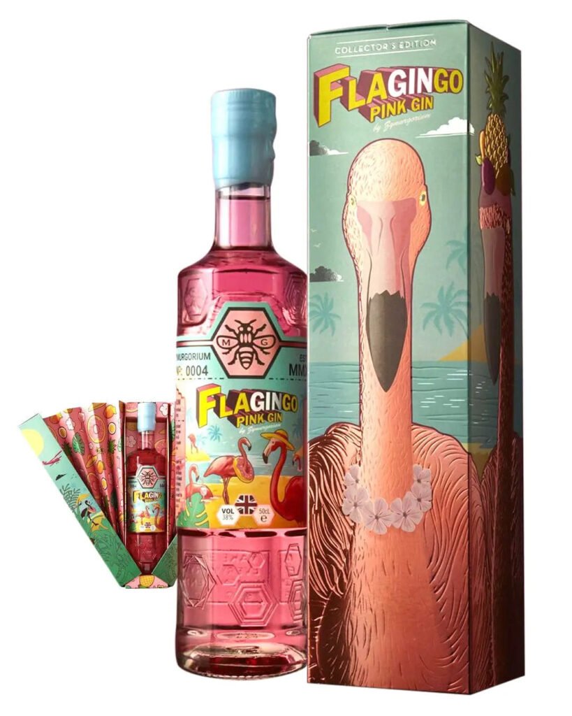 Wholesale Zymurgorium FlaGingo Pink Gin Limited Edition Presentation Gift Set Box 50 cl