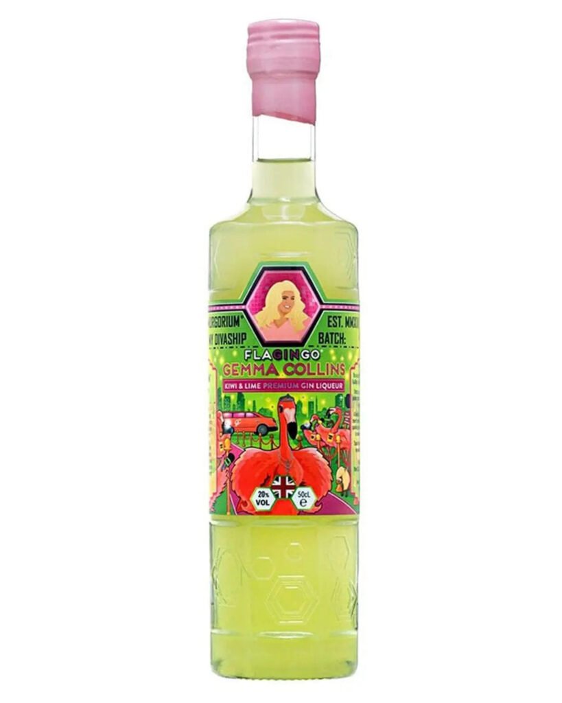 Wholesale Zymurgorium Gemma Collins Flagingo Kiwi & Lime Gin Liqueur 50 cl